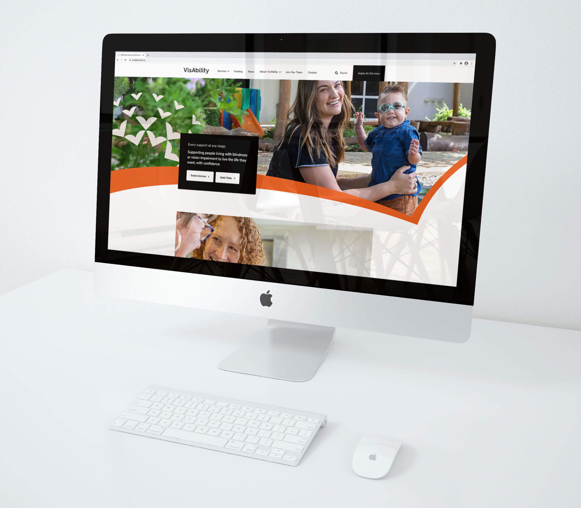 The VisAbility website as it appears on a desktop computer